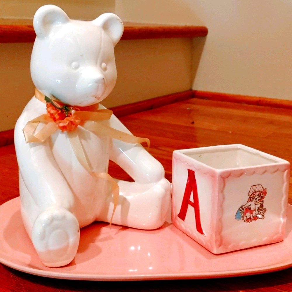 Vintage baby girl ceramic set